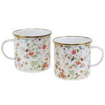 Artikel Pflanztasse Emaille Tasse zum Bepflanzen Blumen Ø11cm