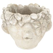 Artikel Pflanztopf Büste Kussmund Blumentopf mit Gesicht Creme H10cm 3St