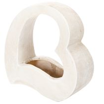 Artikel Herz-Dekoration offen 19cm Weiß Modernes Design zum Bepflanzen und Gestalten