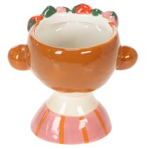 Artikel Keramik-Blumentopf Mädchen mit Erdbeeren 13 cm Rosa für Wohnzimmerdekoration