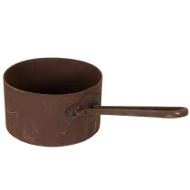 Artikel Pflanztopf Metall Übertopf Edelrost Ø20cm H11cm mit Griff