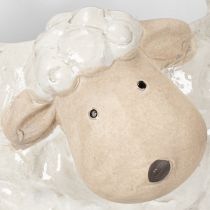 Artikel Keramik Pflanzgefäß Schaf-Design Weiß 17x13 cm 2er-Set für Innen- und Außenbereich
