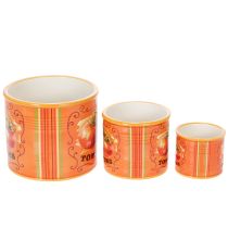 Artikel Tomaten Pflanztopf Set 3er-Set Keramik Blumentöpfe Retro-Stil 7–14 cm
