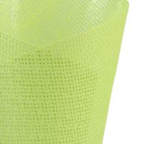 Artikel Pflanztopf gewebt Papier Grün Gelb Lila Ø9cm H18cm 9 St