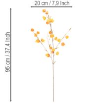 Artikel Lampionblume künstlich Physalis-Zweig mit Blüten 95 cm Orange für den Innenbereich