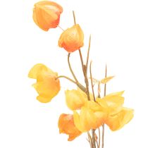 Artikel Lampionblume künstlich Physalis-Zweig mit Blüten 95 cm Orange für den Innenbereich