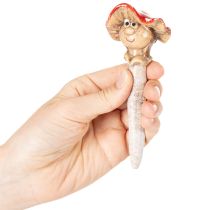 Artikel Pilz-Stecker Dekofigur Mädchen und Junge Fliegenpilz mit Gesicht aus Keramik 13 cm 2er Set