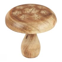 Holzpilz Deko Pilz Holz Deko Natur Herbstdeko Ø15cm H14,5cm