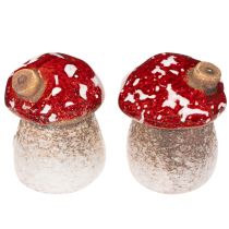 Artikel ProductName Pilzhaus Miniatur-Dekoration 6 cm Keramik rot-weiß 2 Stück