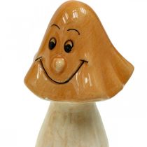 Artikel Deko Pilze aus Keramik Braun Ø6cm H10,5cm 3 Stück Herbstdekoration