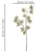Artikel Künstlicher Tannenzweig aus Kunststoff 55cm grün 3er-Set für Winterdekoration