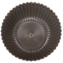 Artikel Runde Dekoschale aus Kunststoff geriffelt anthrazit Ø 15 cm 2er-Set