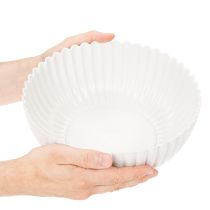 Artikel Schale Dekoschale geriffelt Kunststoff 25cm Weiß