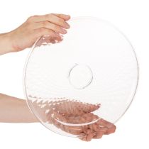 Artikel Transparente Dekoschale rund mit Fuß aus Kunststoff Ø 32 cm
