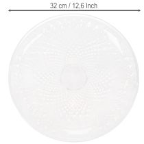 Artikel Transparente Dekoschale rund mit Fuß aus Kunststoff Ø 32 cm