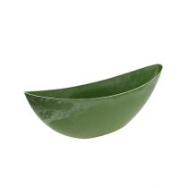 Plastikschiffchen Grün oval 39cm x 12,5cm H13cm, 1St
