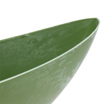 Plastikschiffchen Grün oval 39cm x 12,5cm H13cm, 1St