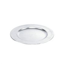 Plastikteller 25cm Silber mit Blattsilber-Effekt