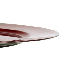 Artikel Dekoteller Rot Kunststoff Ø33 cm mit Glasur-Effekt 6 Stück