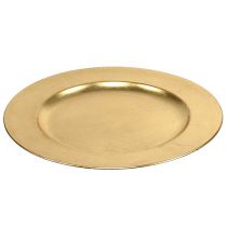 Plastikteller Ø33cm Gold mit Blattgold-Effekt