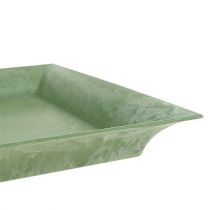 Plastikteller Grün eckig 26cm x 26cm
