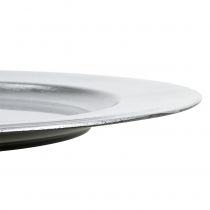 Artikel Kunststoffteller Silber Ø33cm mit Blattgold-Effekt