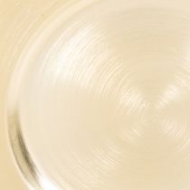 Artikel Kleiner runder Dekoteller aus Metall 17 cm gold glänzend im 6er-Set