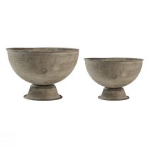 Artikel Pokalschale Metall Grau 2er-Set Ø12,5/15cm Innenbereich
