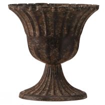 Artikel Pokalvase Deko Pokal Metall Braun Antik Ø14cm H12cm