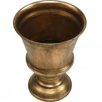 Artikel Pokalvase Gold Optik Kelch Antik Deko Metall Ø14cm H18,5cm