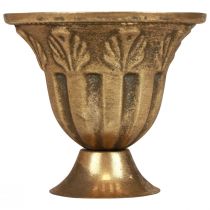 Pokalvase Deko Pokal Metall Gold Antik Optik Ø13cm H11,5cm
