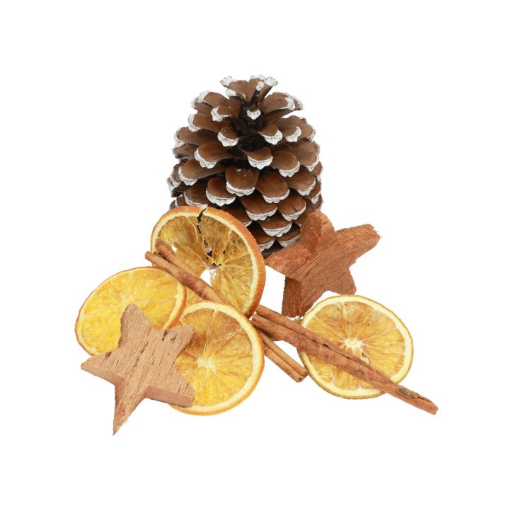 Potpourri Weihnachten Zapfen Orangenscheiben Zimt Holz 150g