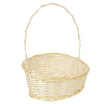 Artikel Weidenkorb mit Henkel 44cm x 36cm Natur mit Folie
