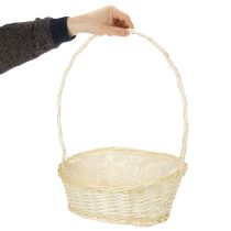 Artikel Geschenkkorb aus Holz mit Henkel ca. 38x27cm hell