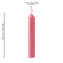 Artikel Puppenkerzen Rot 10mm x 65mm aus Wachs für Dekorationen, 50 Stück
