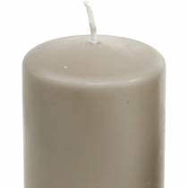 Artikel Stumpenkerze Naturwachs Braun 130 x 60 mm aus Stearin und Raps