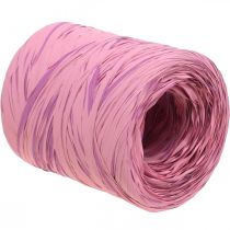 Artikel Raffia-Multicolor Geschenkband Rosa-Pink, Floristenbedarf, Zierband L200m