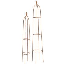 Artikel Rankhilfe Metall Rost Optik Obelisk 69/86cm Set 2St
