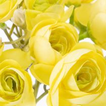 Artikel Kunstblume Ranunkelstrauß Gelb 32 cm aus Polyester für Wohnraumdekoration