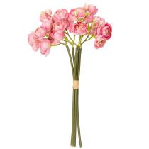 Artikel Künstlicher Ranunkelstrauß aus Polyester, Rosa, Höhe 32 cm, 5 Stiele