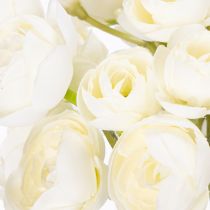 Artikel Bouquet künstliche Ranunkeln Weiß 32cm 5 Zweige für Wohnraumdekoration