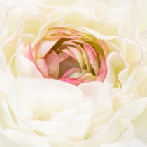 Artikel Künstliche Ranunkel 51 cm in Beige-Rosa mit Kunststoff-Blättern, 3er-Set