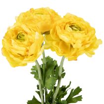 Artikel Künstliche Ranunkel Einzelblume 51 cm gelb-grün-rot 3 Stück