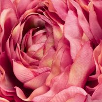 Artikel Künstliche Ranunkeln 51cm rosa-grün 3er-Bund aus Seidenstoff