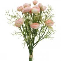 Künstlicher Ranunkel Strauß, Blumendeko, Seidenblumen Rosa L37cm