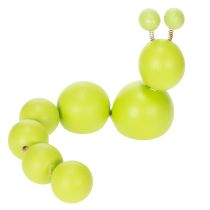 Artikel Farbige Holzraupen 16 cm grün 6 Stück für Dekoration und Wohnbereich