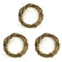 Artikel Rebenkranz Naturkranz mit Heu Braun Grün Ø25cm 3 St