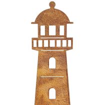 Artikel Regenmesser Leuchtturm Rostoptik – Dekorativer Niederschlagsmesser für den Garten und Zaun 41cm rost