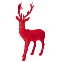 Artikel Dekofigur Hirsch stehend 85cm rot beflockt Kunststoff
