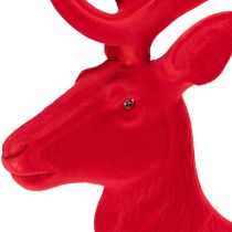 Artikel Dekofigur Hirsch stehend 85cm rot beflockt Kunststoff